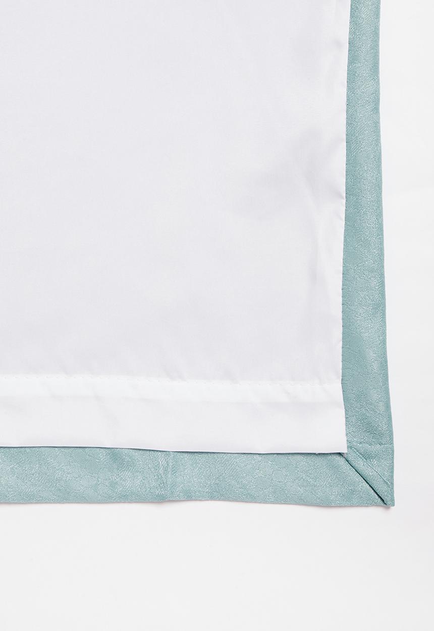 Sixth Floor - Eyelet lined woven jacquard curtain - provencial blue