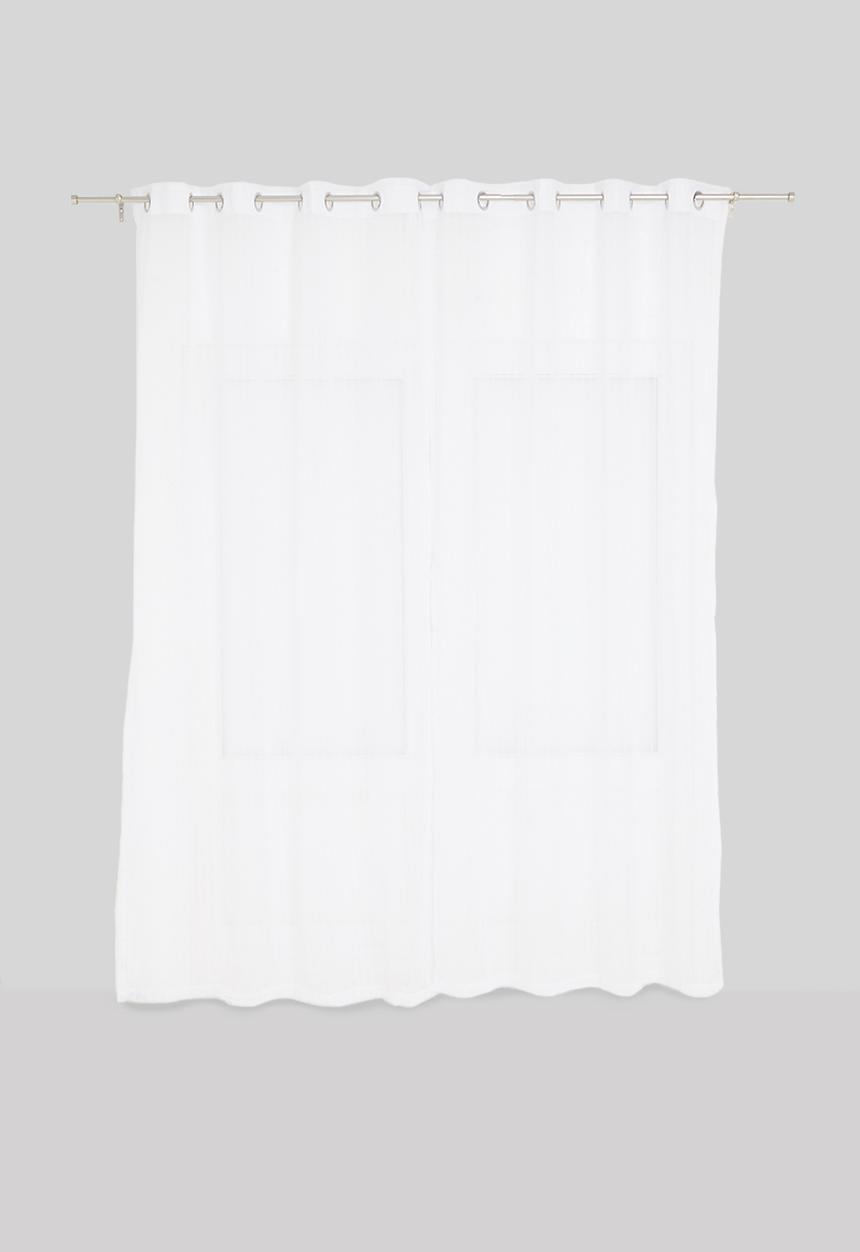 Sixth Floor - Eyelet striped frosted voile - white