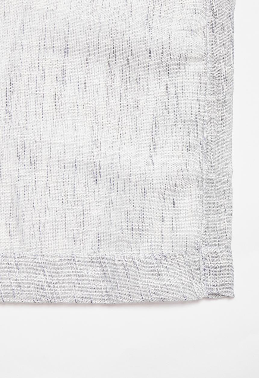 Sixth Floor - Cross linen two toned eyelet sheer - grey & white