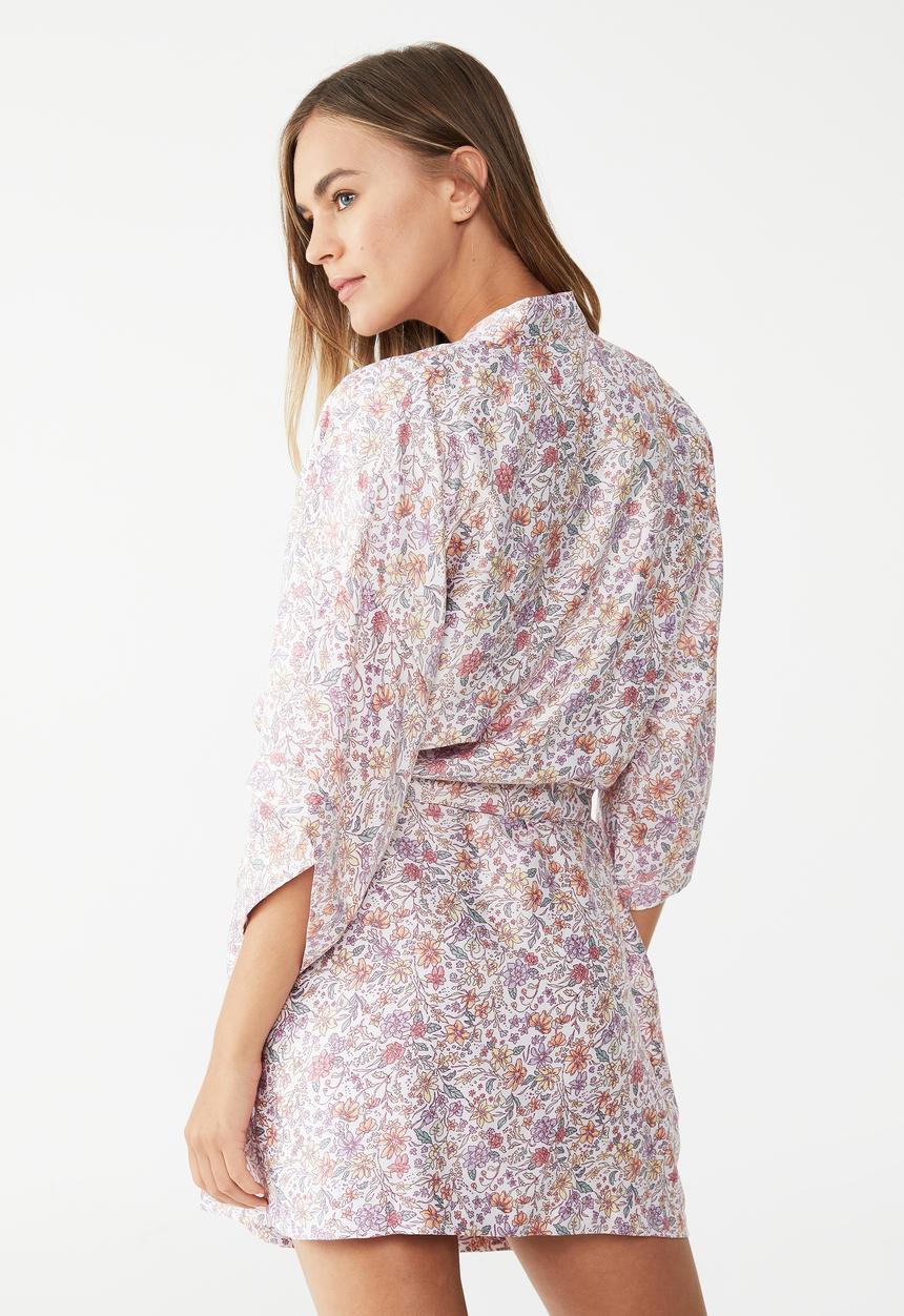 Cotton On - Satin robe - fairytale ditsy floral