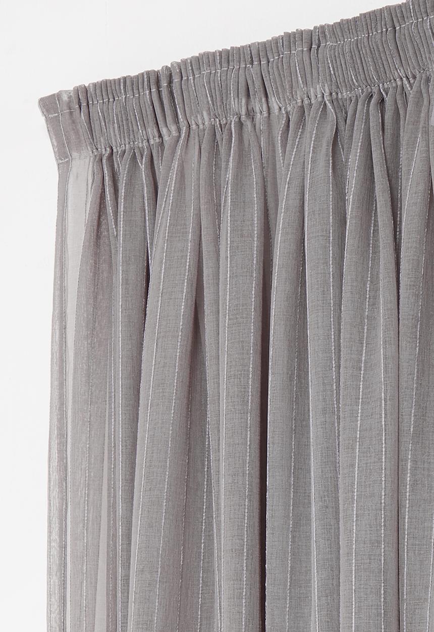 Sixth Floor - Taped striped frosted voile - light grey