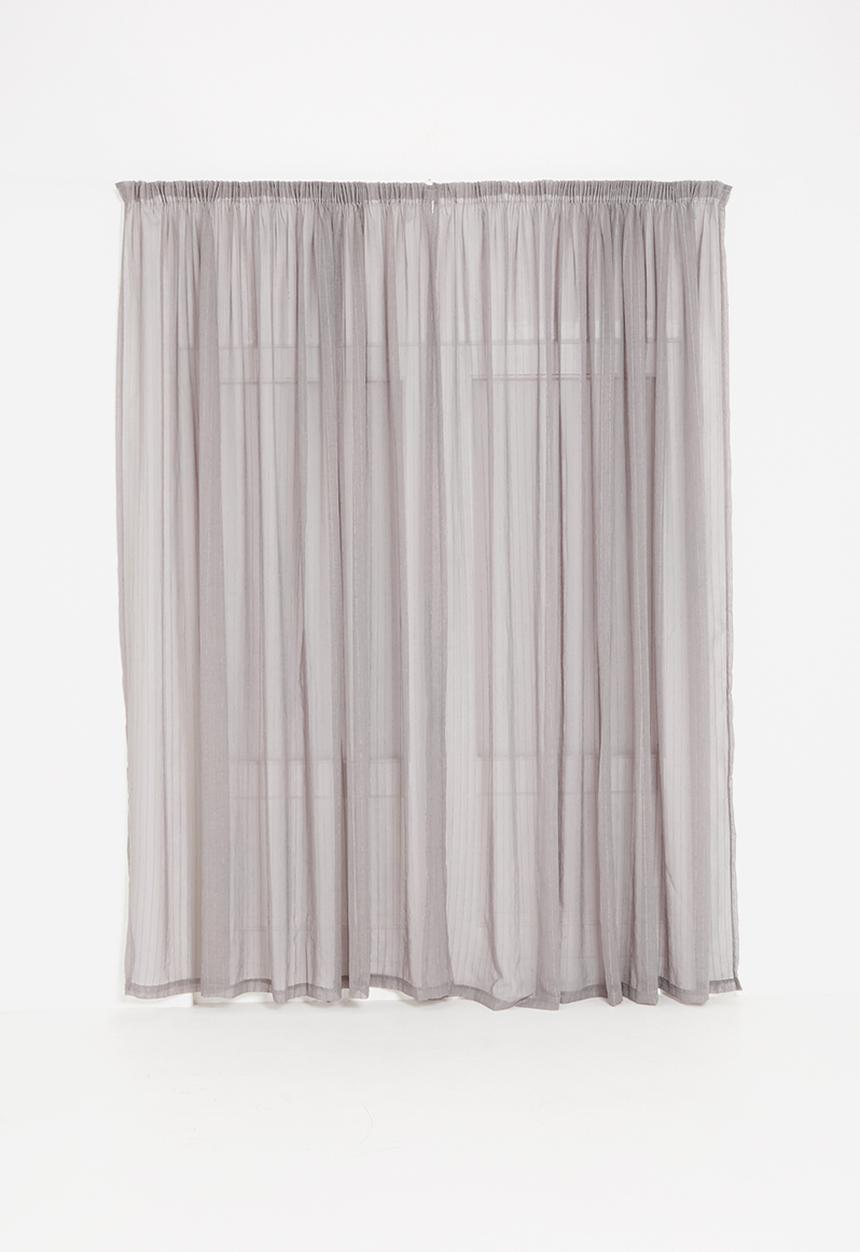 Sixth Floor - Taped striped frosted voile - light grey