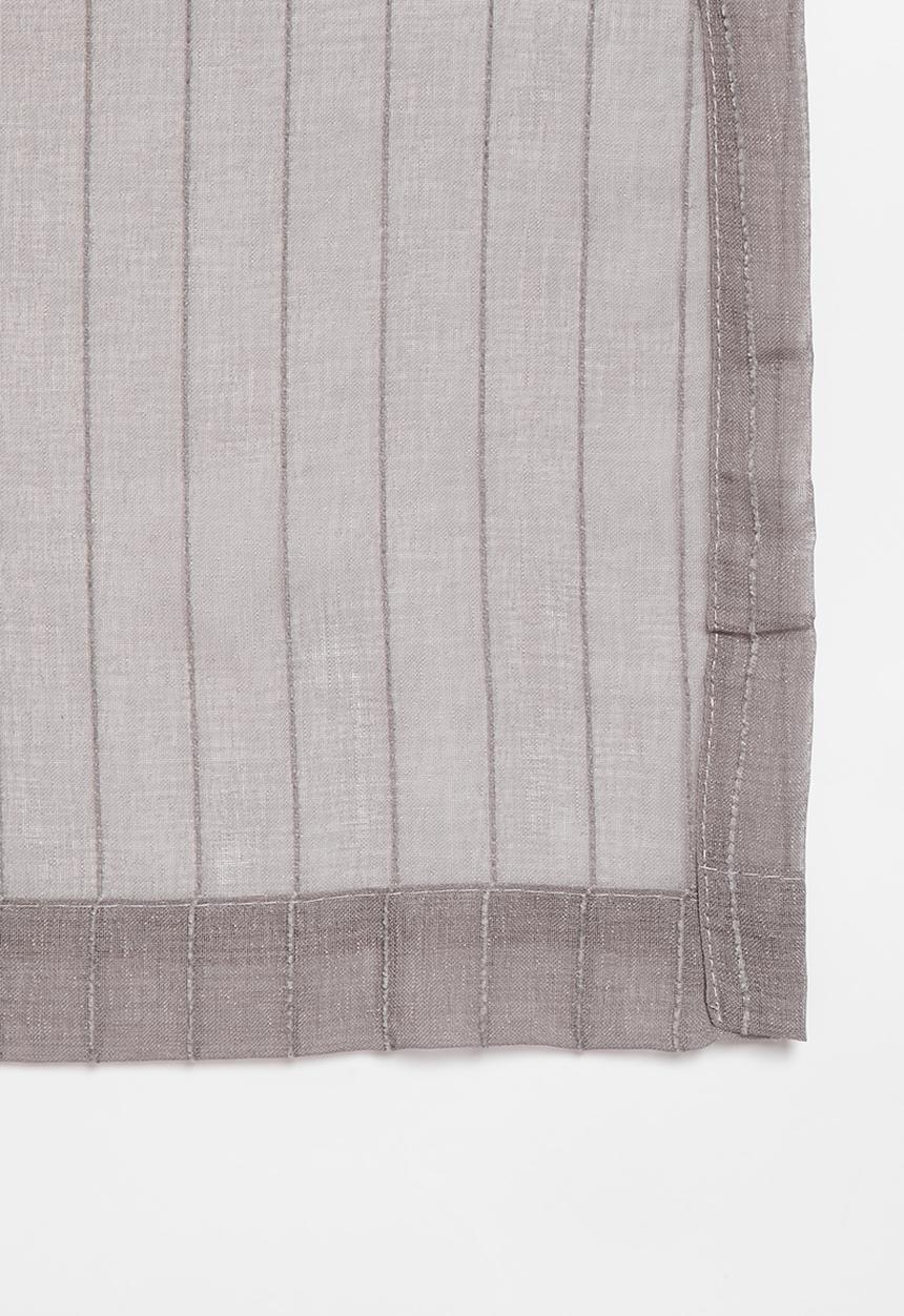 Sixth Floor - Taped striped frosted voile - light grey