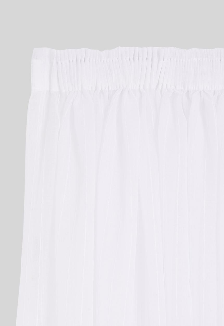 Sixth Floor - Taped striped frosted voile - white