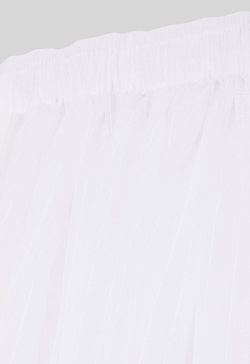 Sixth Floor - Taped striped frosted voile - white