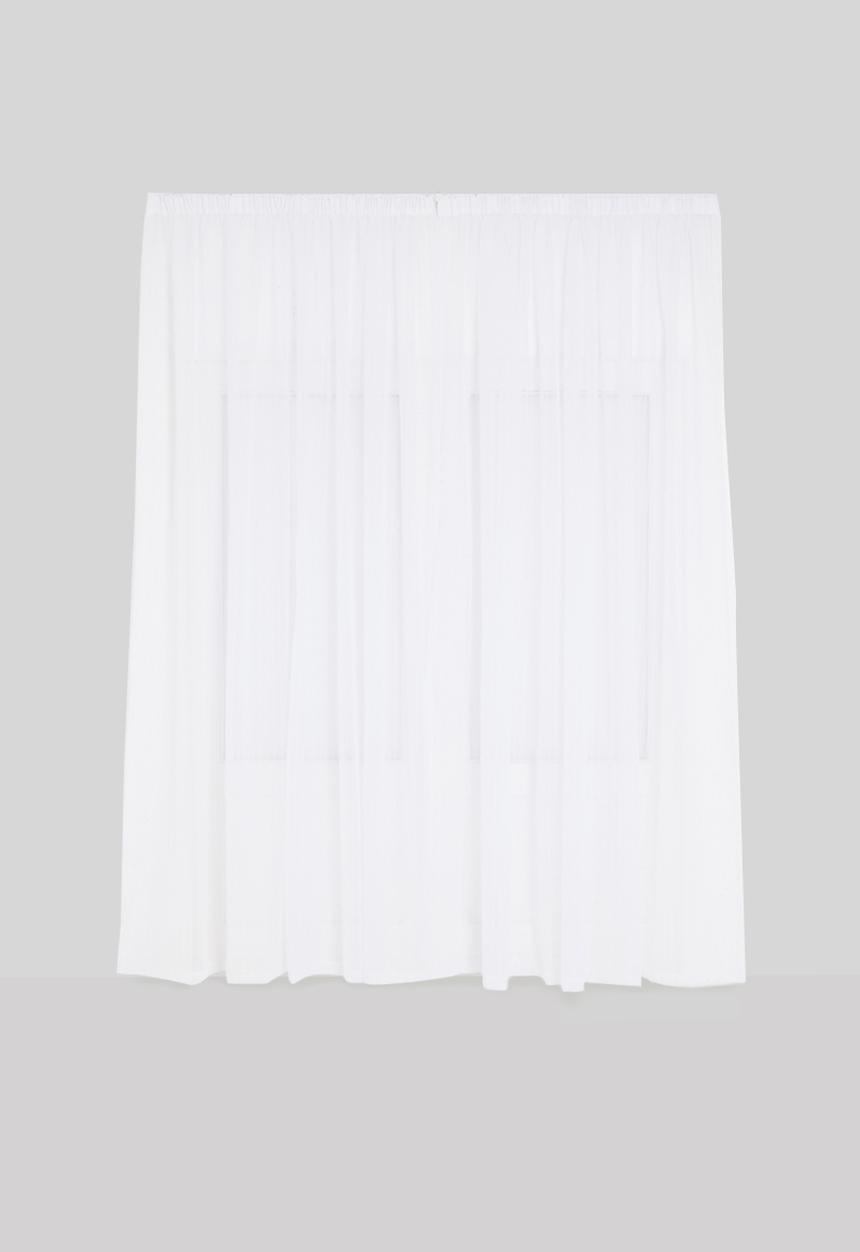 Sixth Floor - Taped striped frosted voile - white