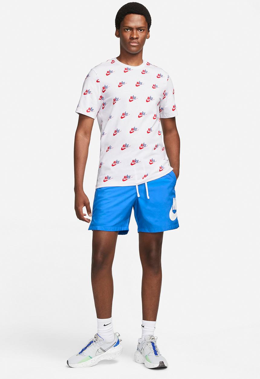 Nike - NSW All Over Print Reverse T-shirt- white