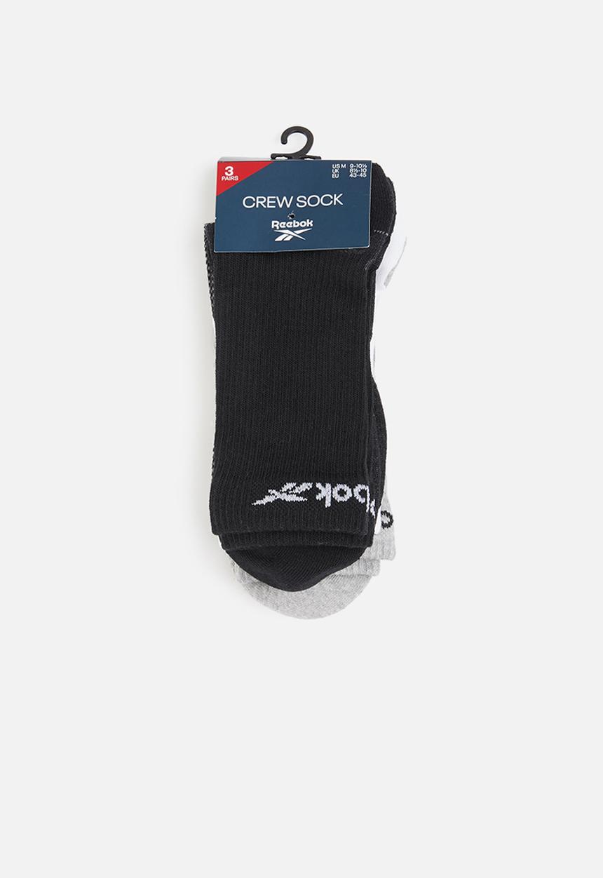 Reebok - Active Foundation Mid-Crew Socks 3 Pack  - multi 