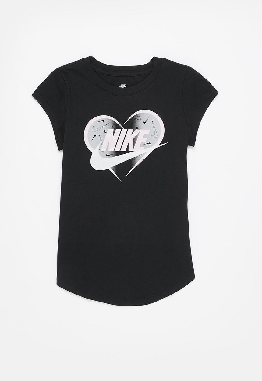 Nike - Nike girls seasonal heart tee - black