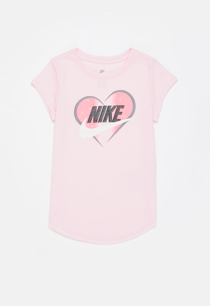 Nike - Nike girls seasonal heart tee - pink foam