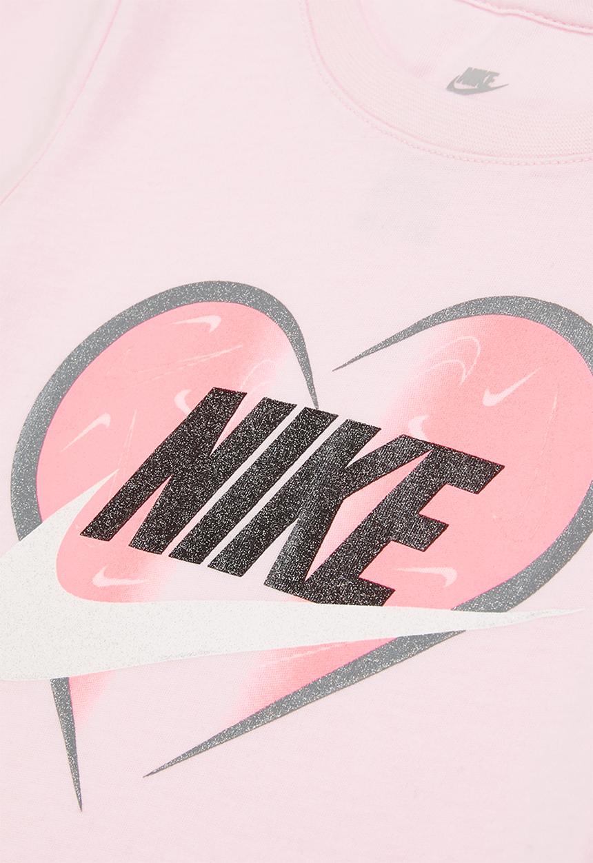 Nike - Nike girls seasonal heart tee - pink foam