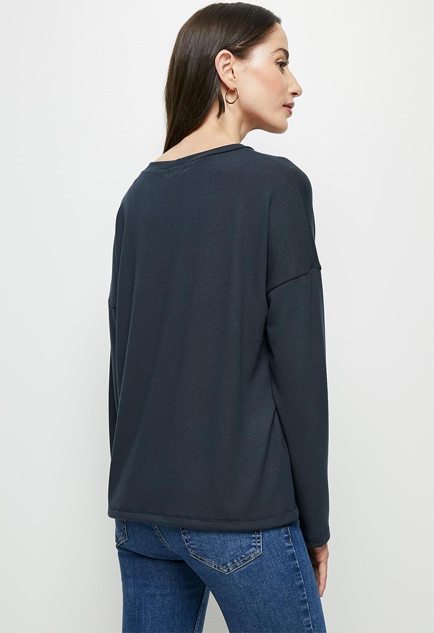 edit - Dolman texture tee - ink