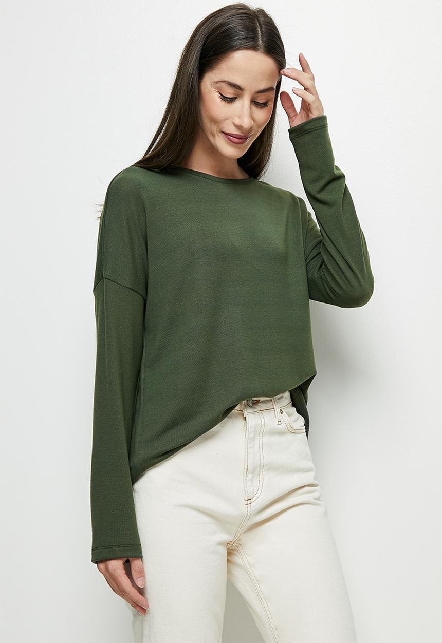 edit - Dolman texture tee - fatigue
