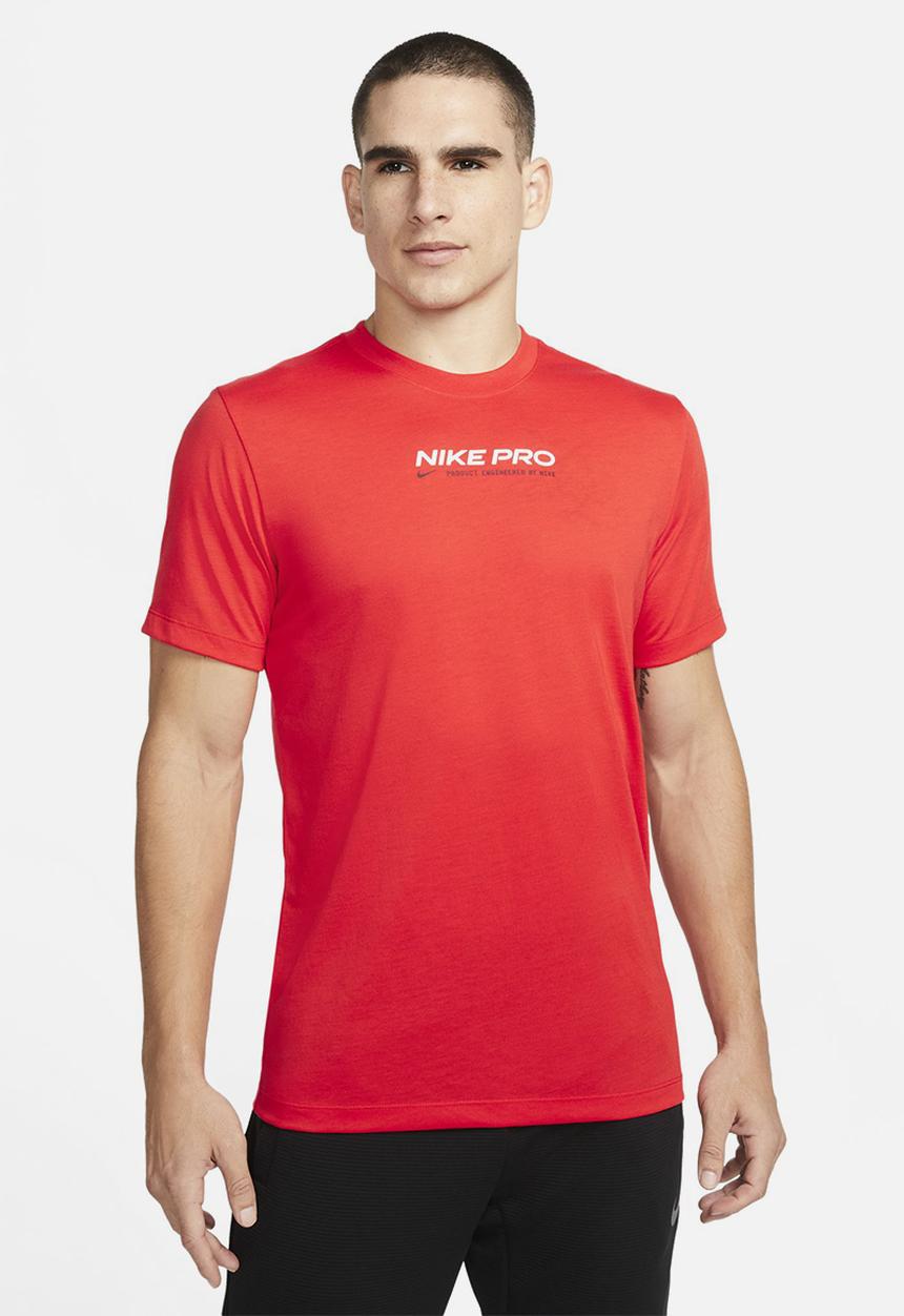 Nike - Nike Pro Dri Fit Short Sleeve T-shirt - Red