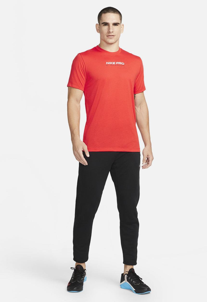 Nike - Nike Pro Dri Fit Short Sleeve T-shirt - Red