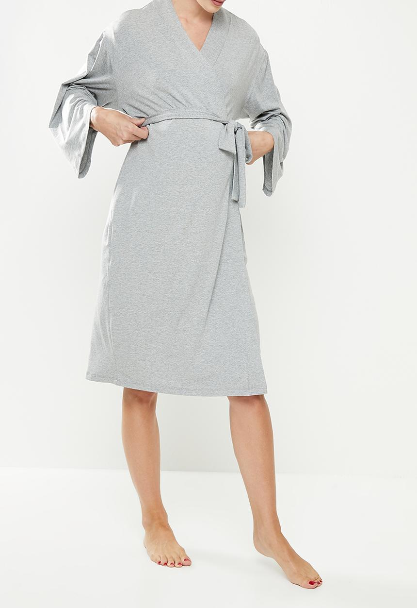 Superbalist - Maternity recovery night gown - grey melange