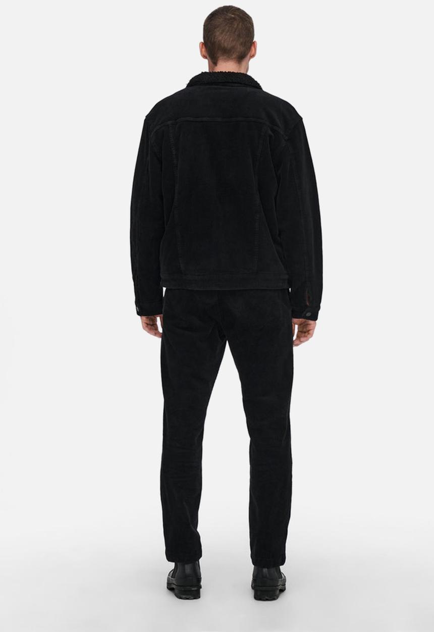 Only & Sons - Onslouis life jacket corduroy - black