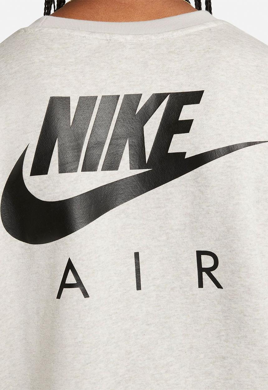 Nike - Nike Air  Brushed-Back Fleece Crew- lt iron ore/htr/phantom/black