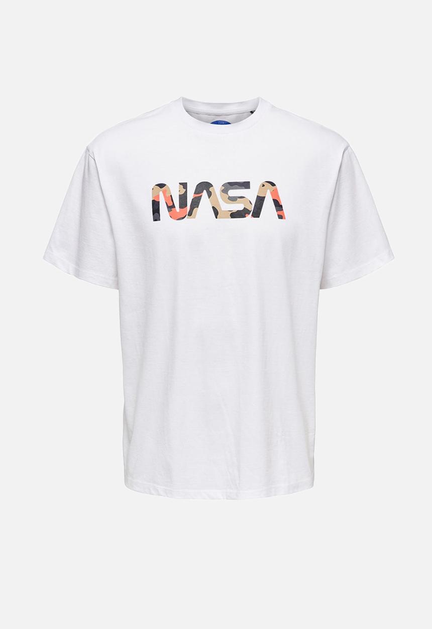 Only & Sons - Nasa rlx short sleeve tee - white