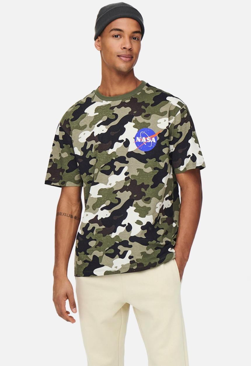 Only & Sons - Nasa rlx short sleeve tee - olive night 