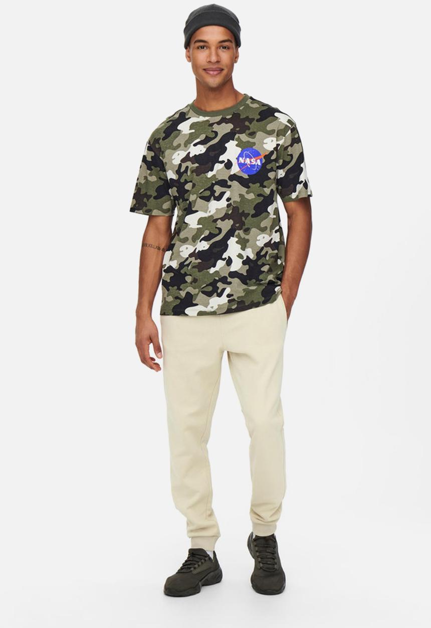 Only & Sons - Nasa rlx short sleeve tee - olive night 