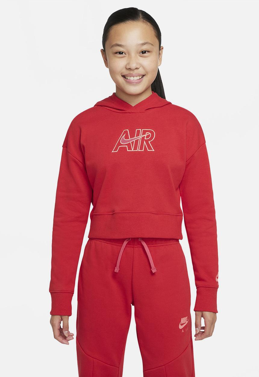 Nike - G nsw air ft crop hoodie - red