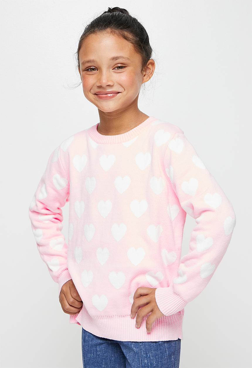 Pop Candy - Knitted heart jersey - pink