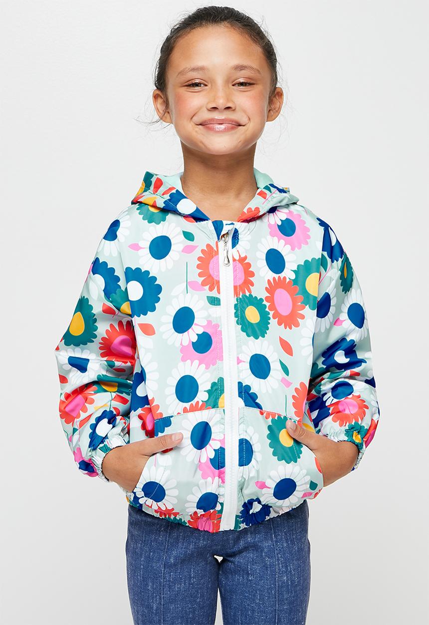 Pop Candy - Flower printed windbreaker - multi