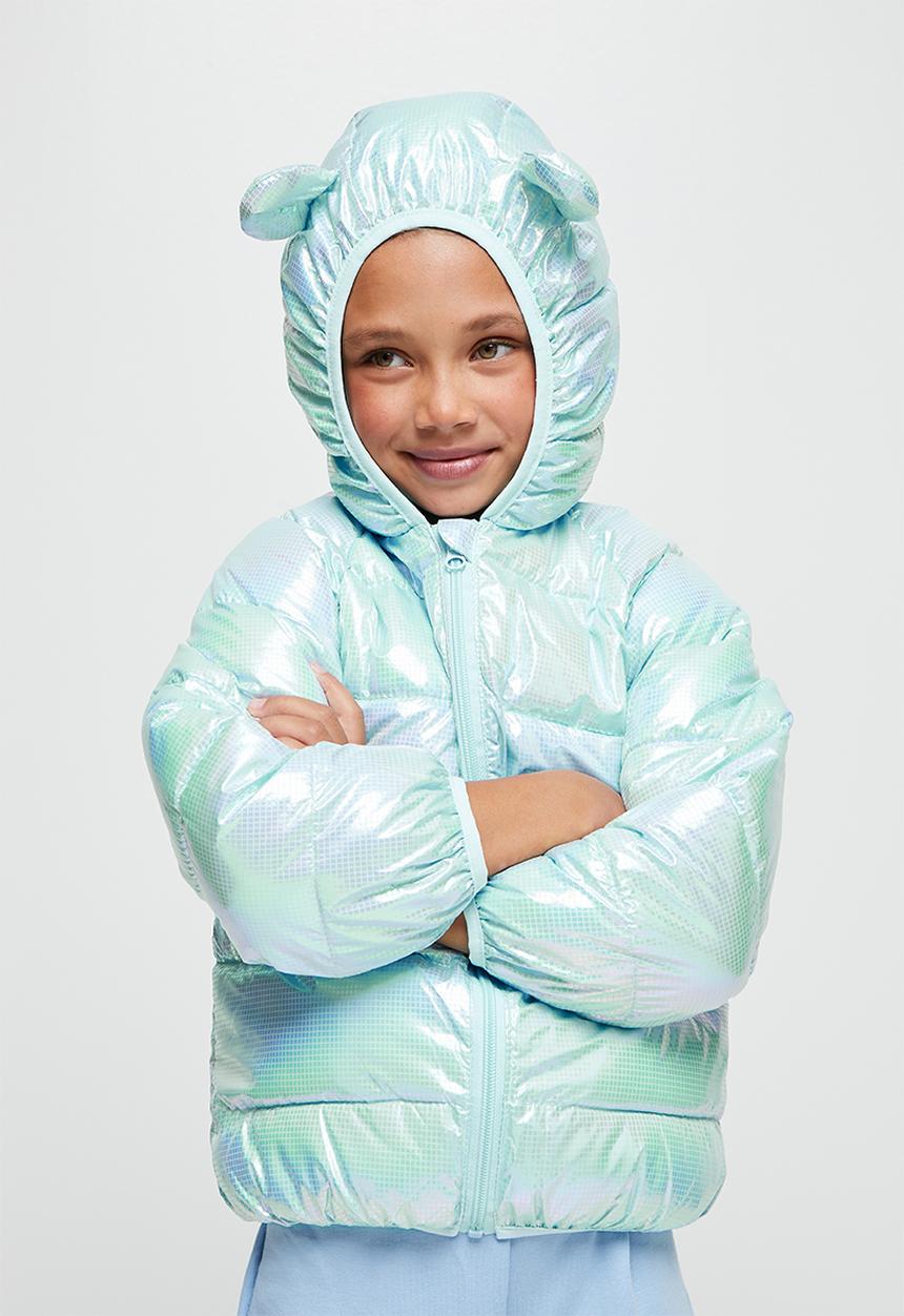 Pop Candy - Iridescent puffer jacket - blue