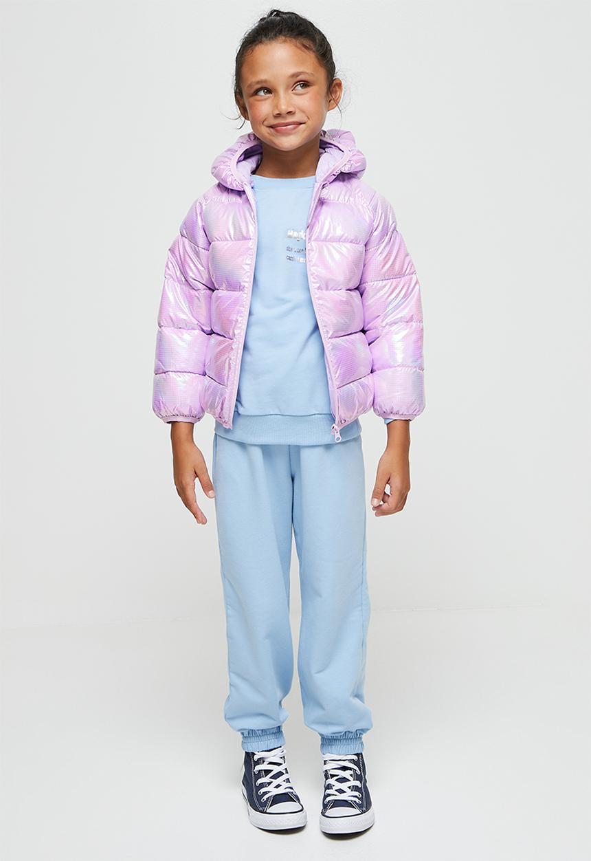 Pop Candy - Iridescent puffer jacket - purple