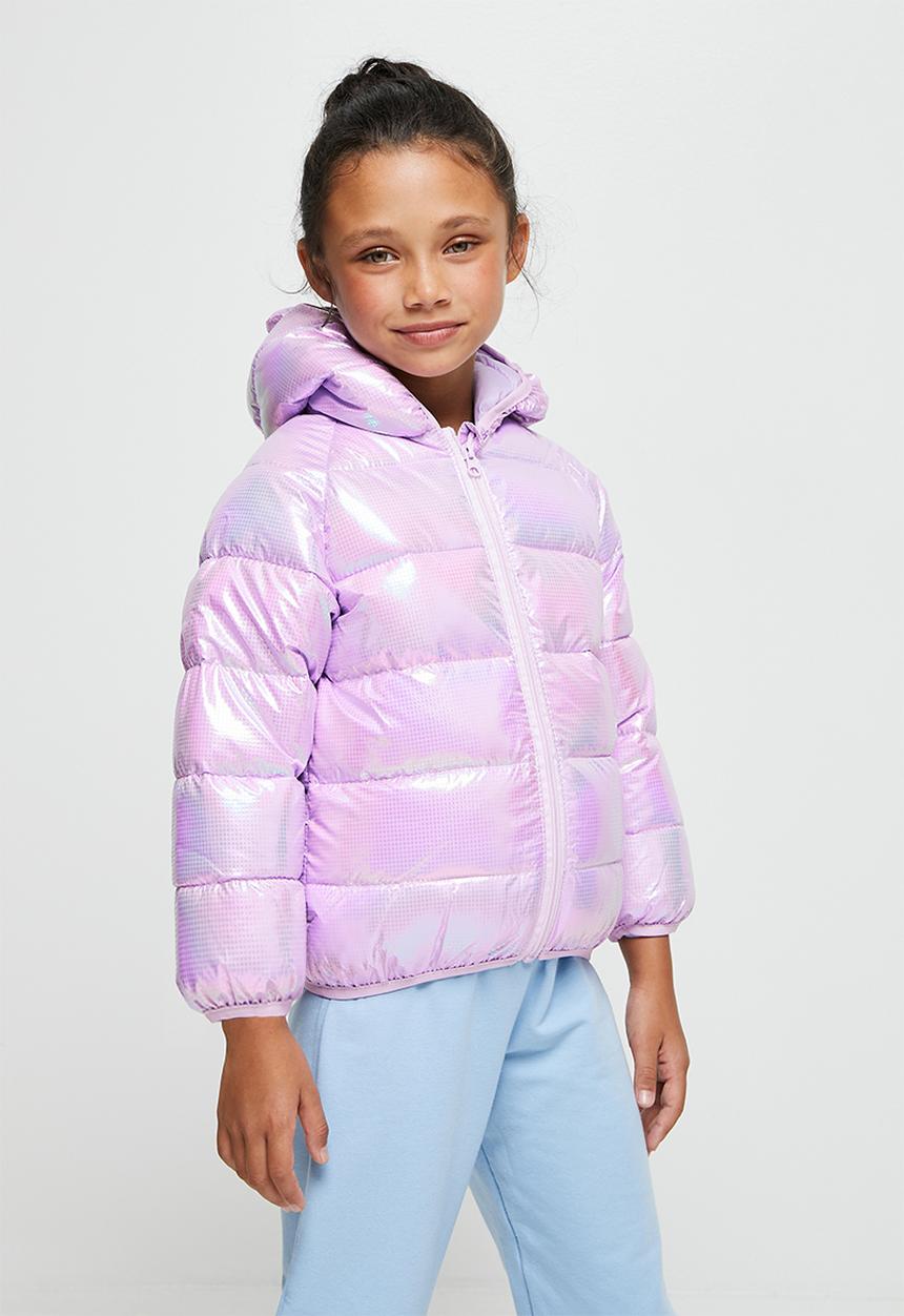 Pop Candy - Iridescent puffer jacket - purple