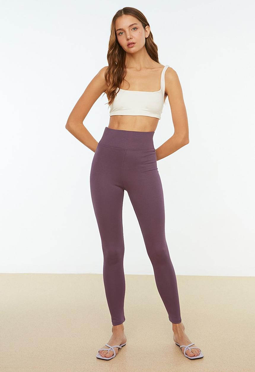 Trendyol - High waist leggings - purple