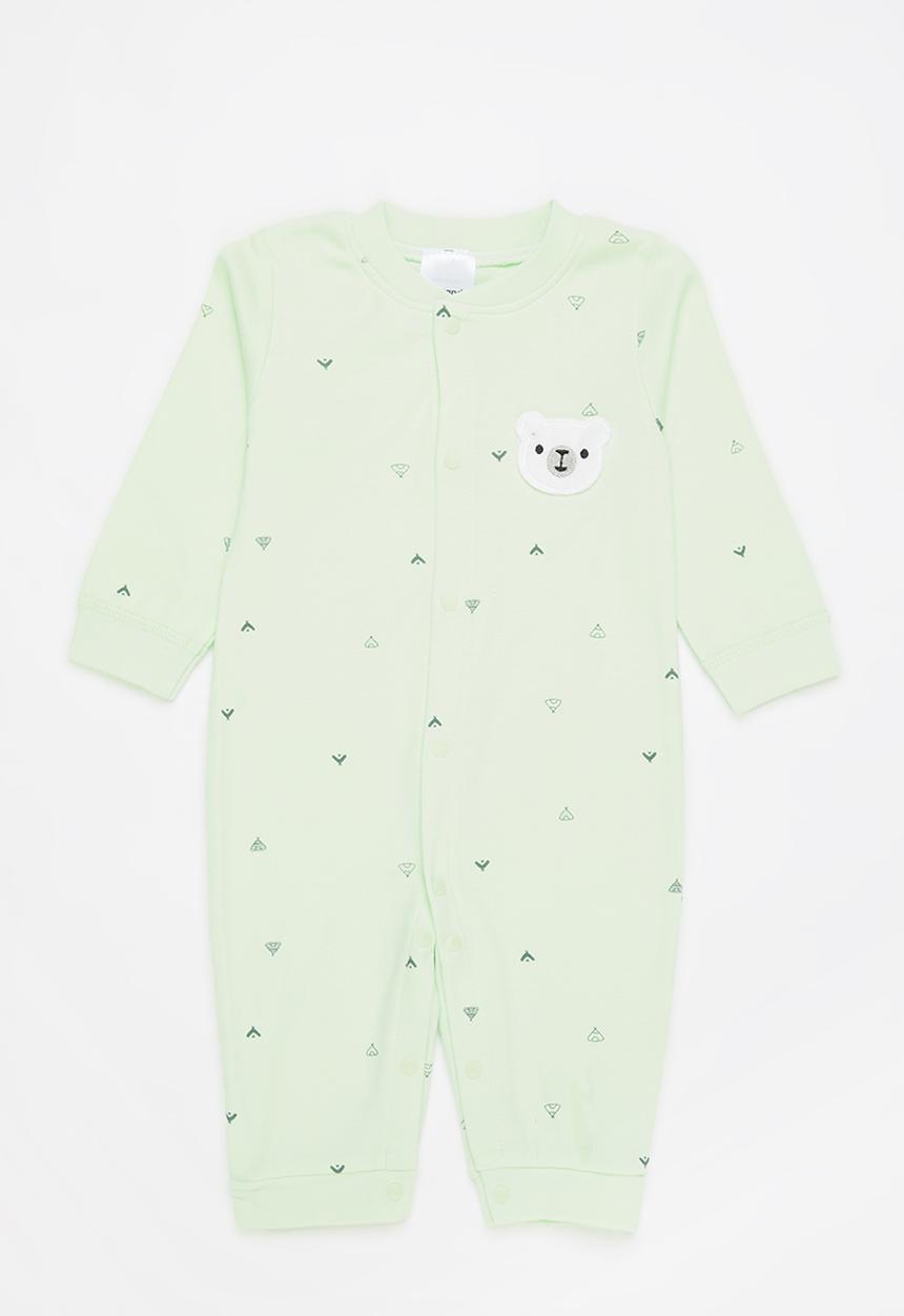 Pop Candy - Bear babygrow - mint
