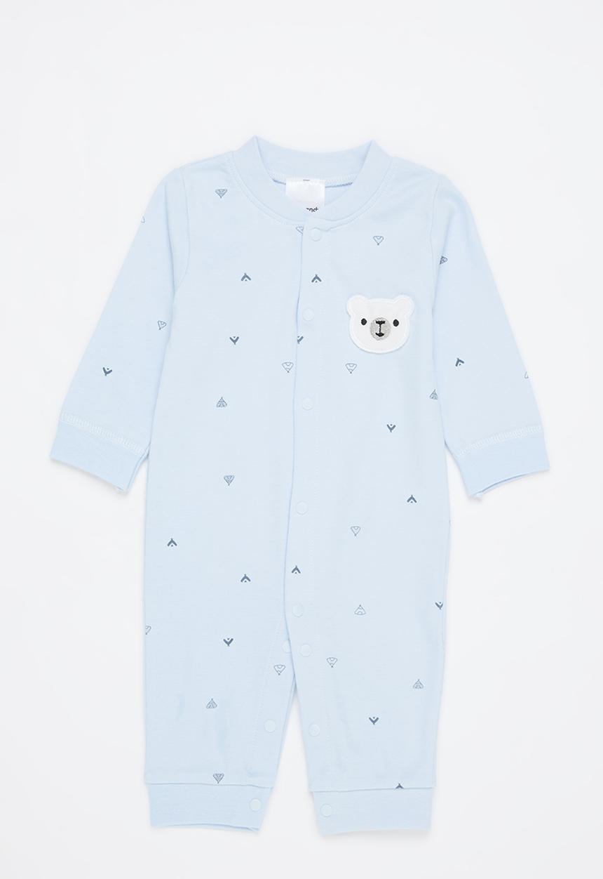 Pop Candy - Bear babygrow - blue