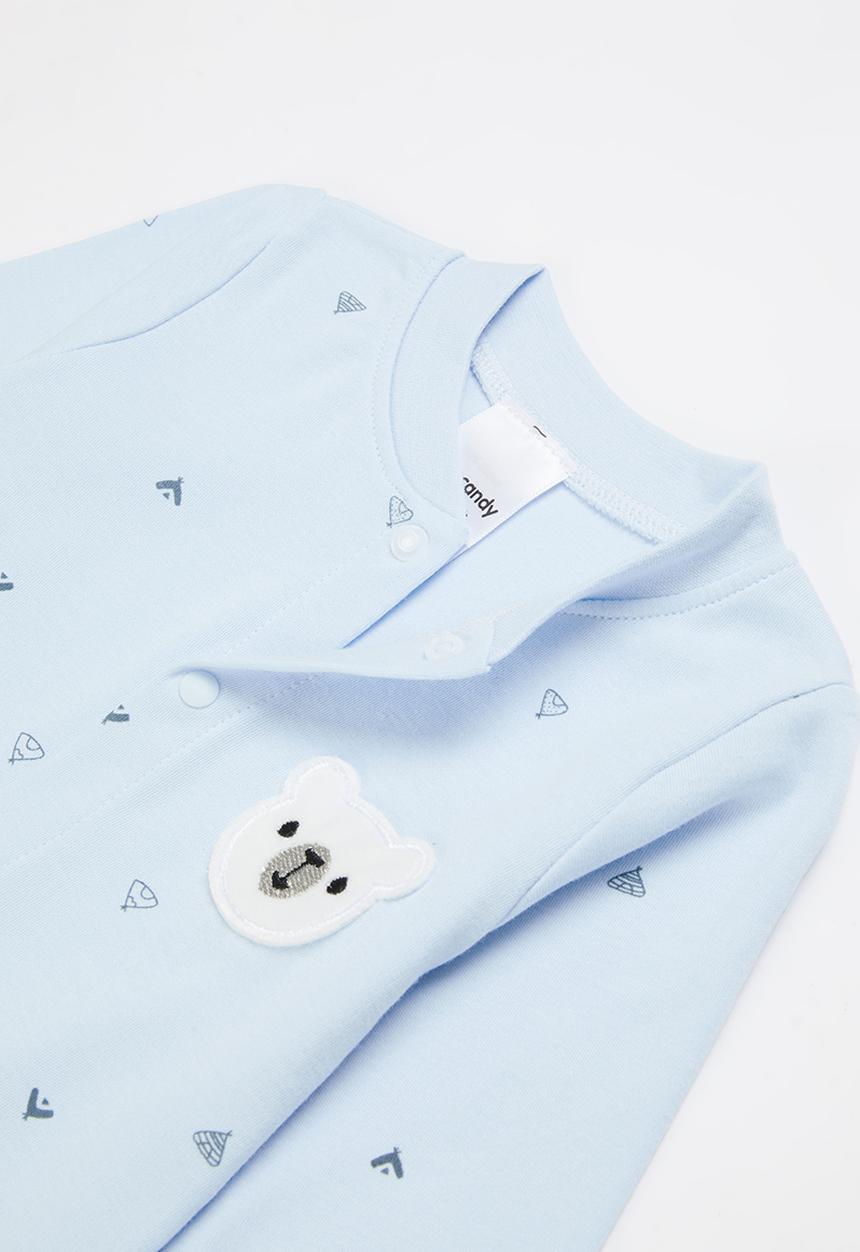 Pop Candy - Bear babygrow - blue