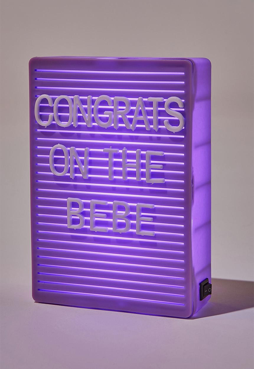 Typo - Micro light box - electric purple pegboard - purple 