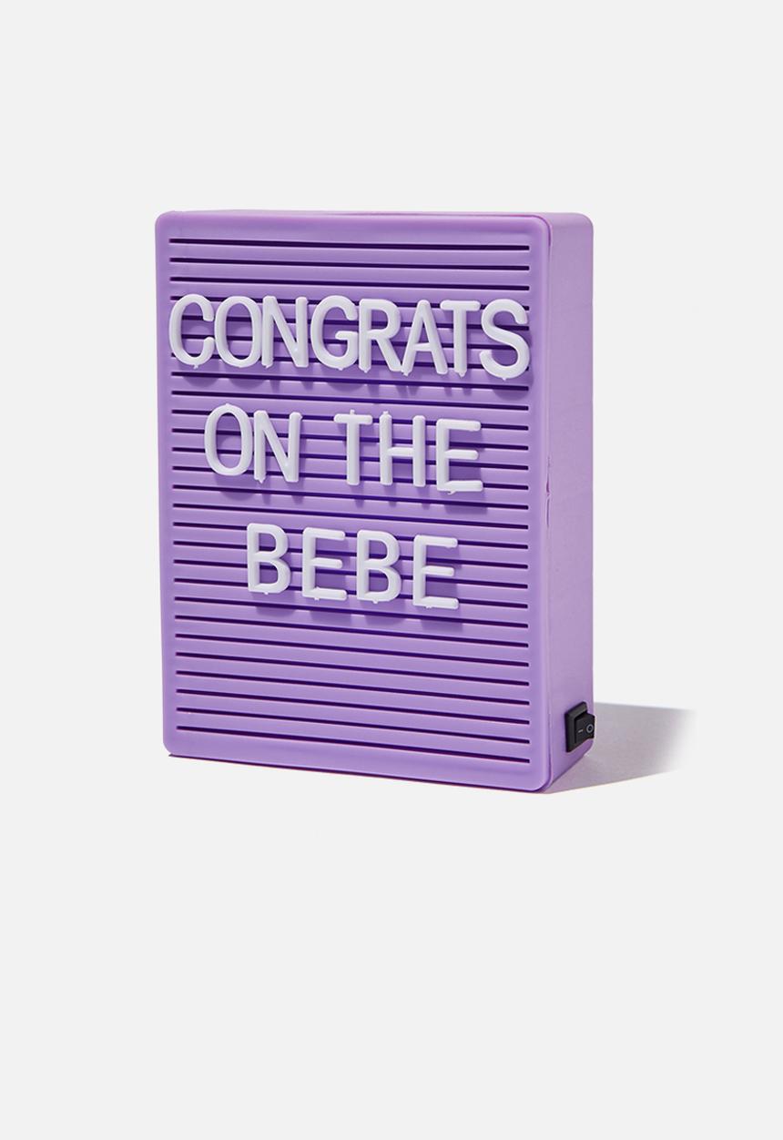 Typo - Micro light box - electric purple pegboard - purple 