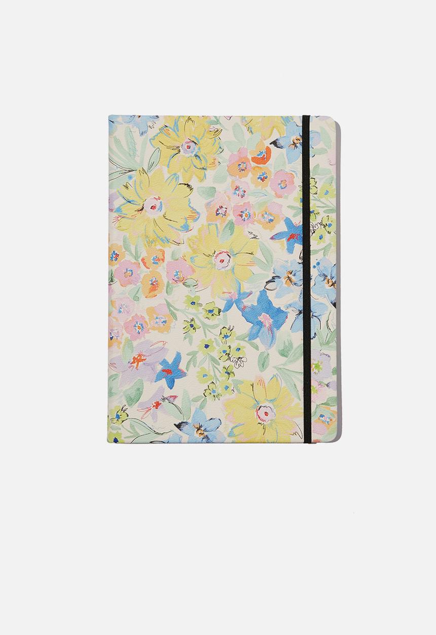 Typo - A4 buffalo journal - handcrafted floral
