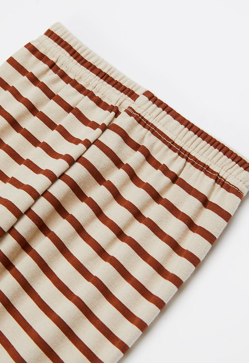 Pop Candy - Stripe dino pj set - brown