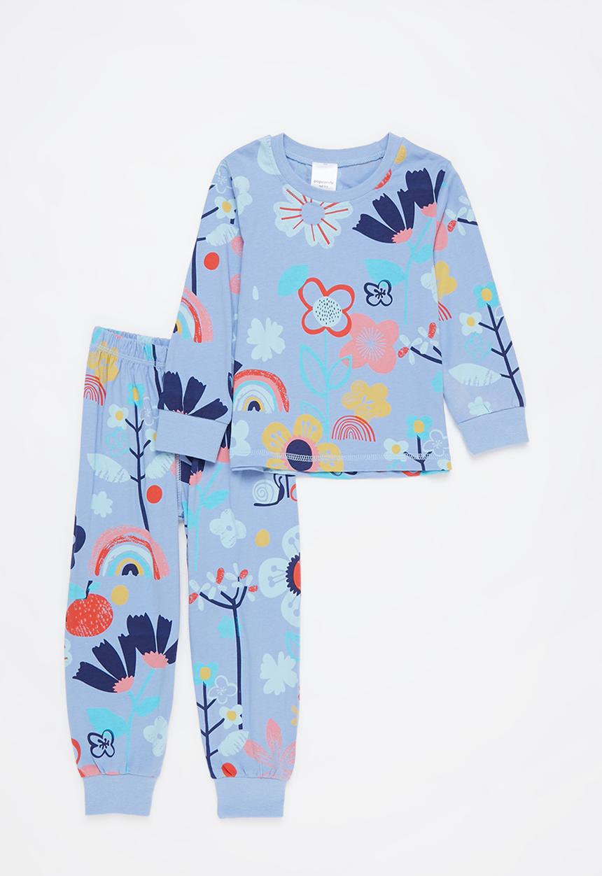 Pop Candy - Girls printed pj set - blue