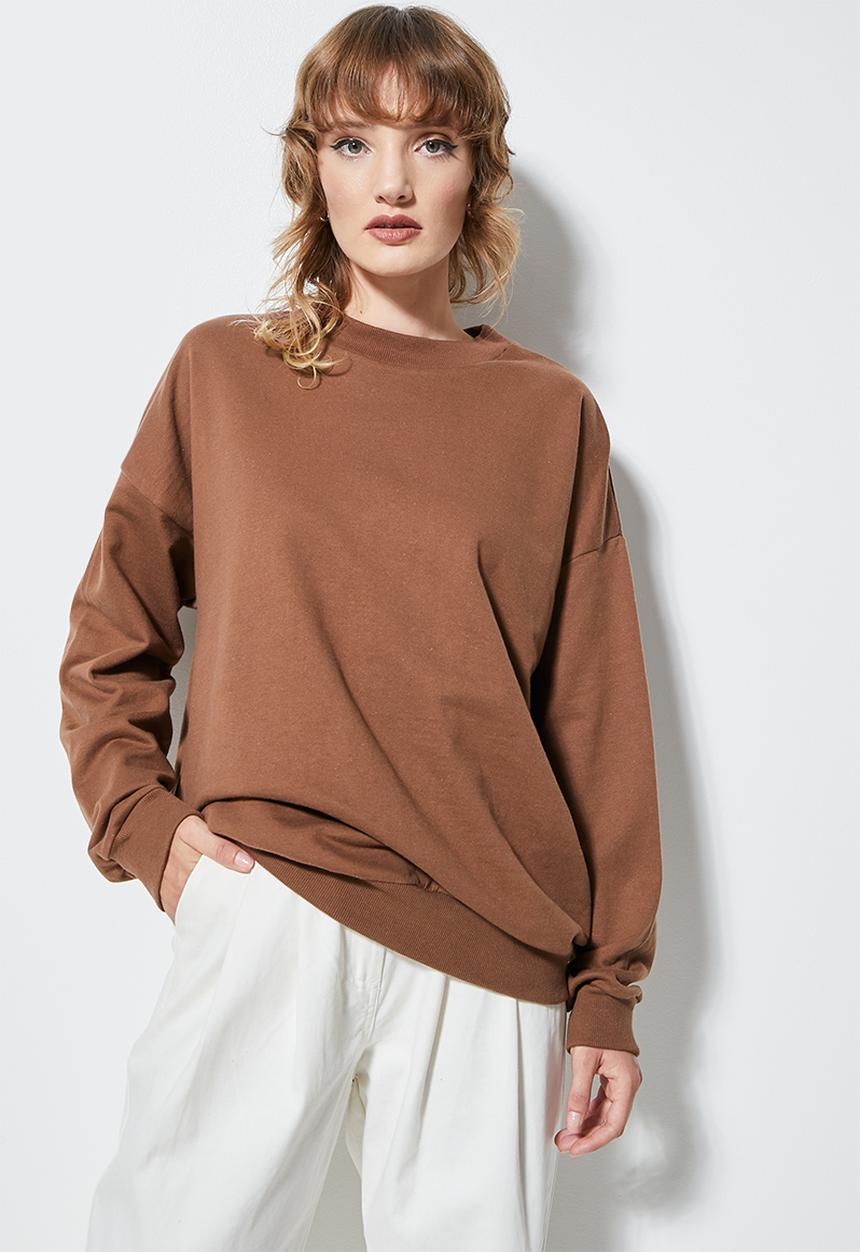 Superbalist - Crew neck sweat - choc