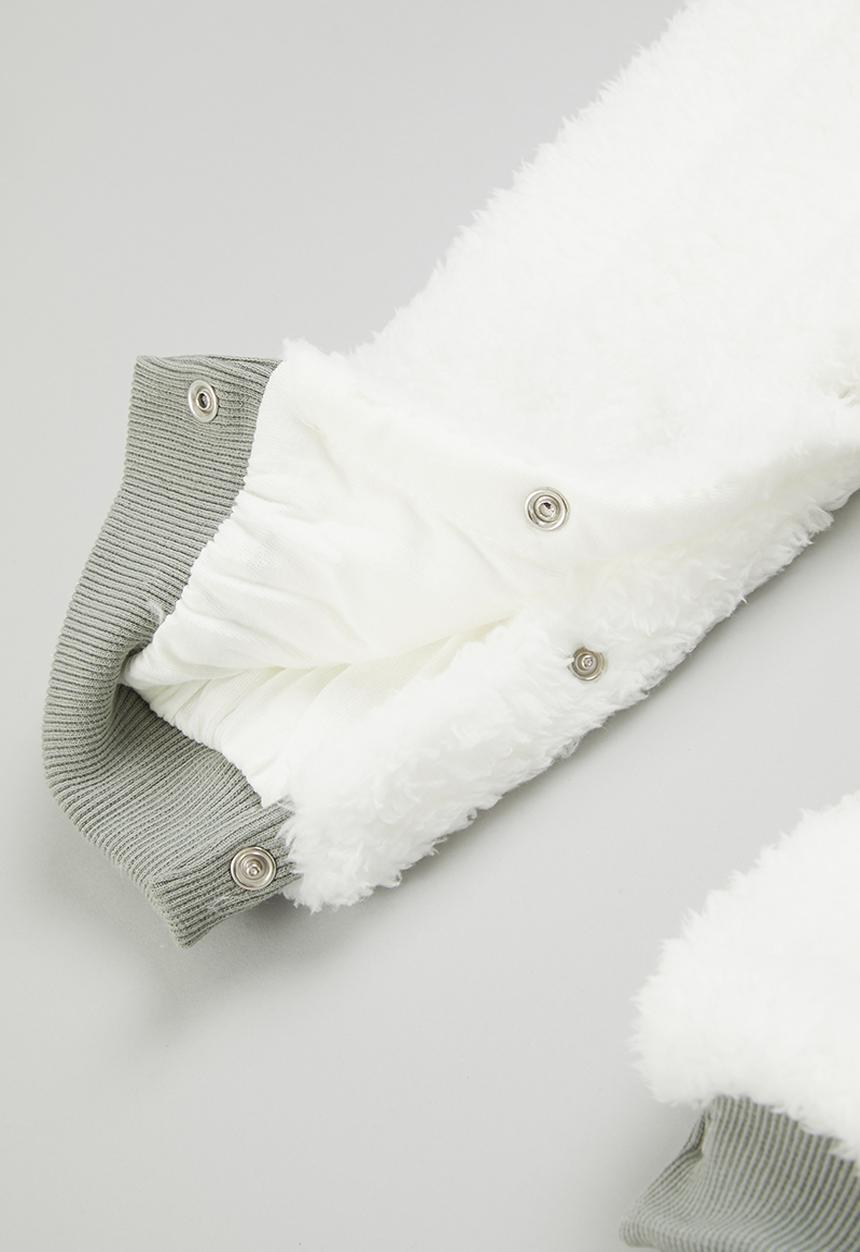 Pop Candy - Baby zip through romper - white