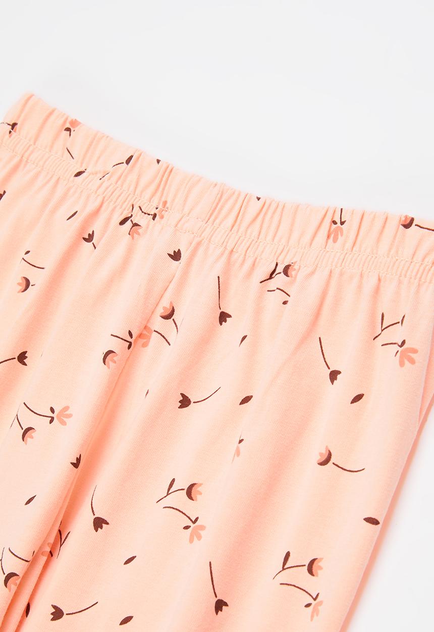 Pop Candy - Girls printed pj set - peach