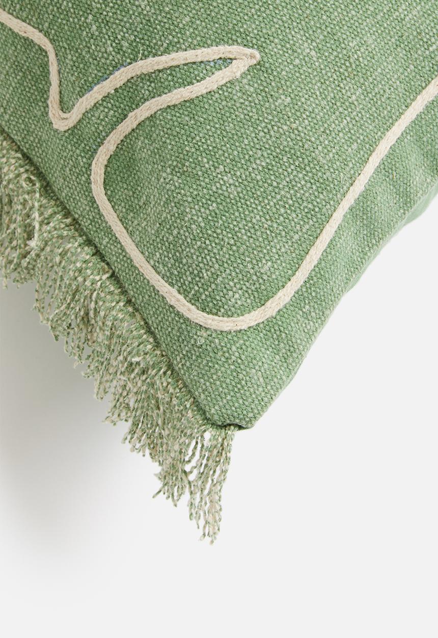 Sixth Floor - Squig cushion cover - green 