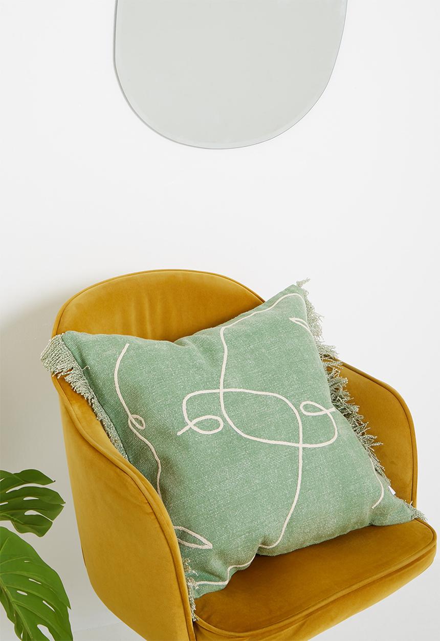 Sixth Floor - Squig cushion cover - green 
