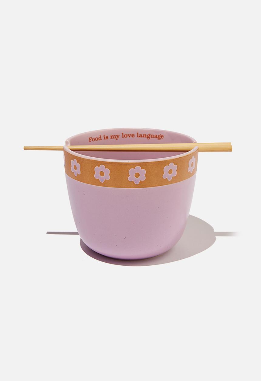 Typo - Feed me bow l- food love language - pink & orange 