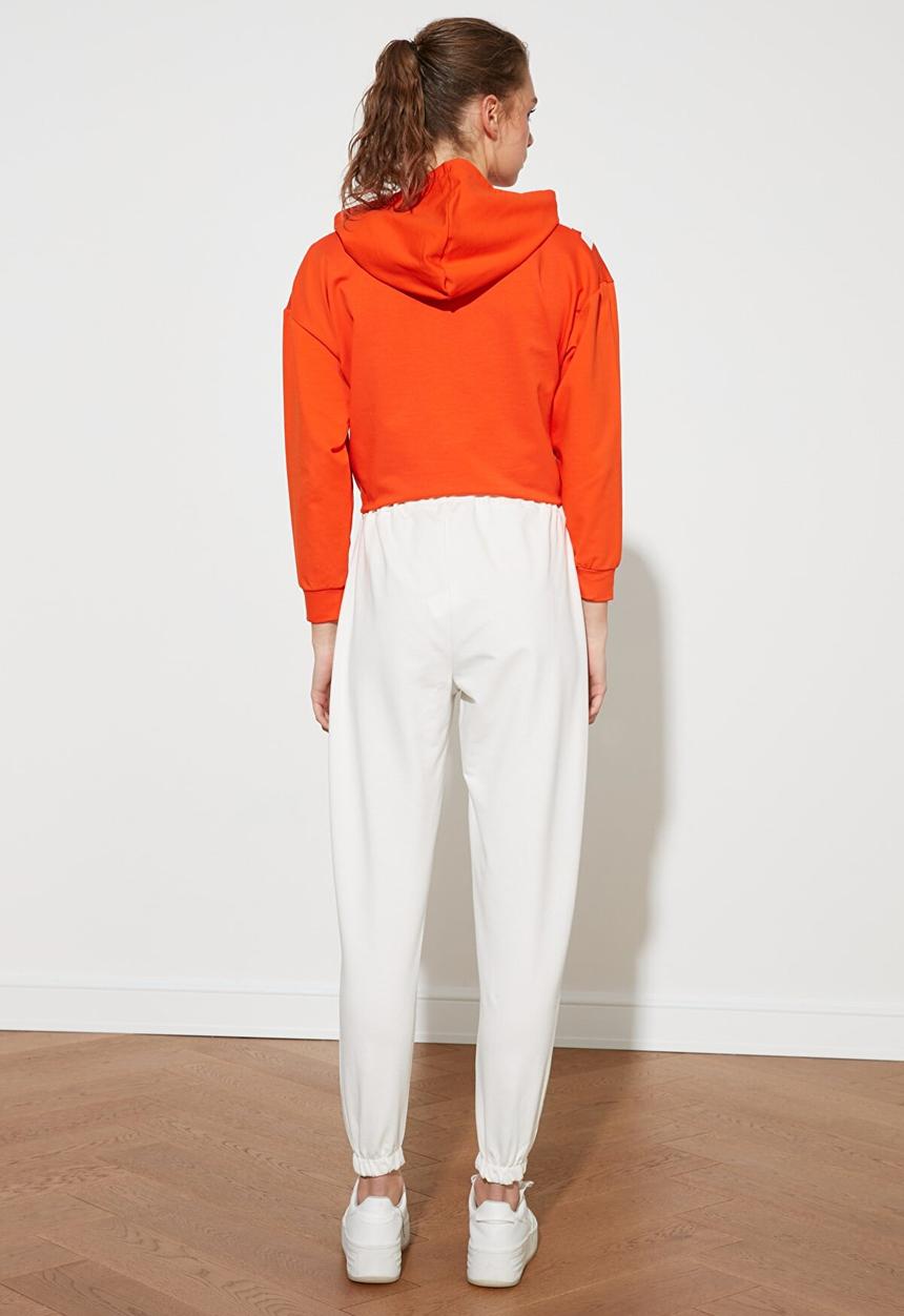 Trendyol - Printed loose jogger slim sweatpants - ecru