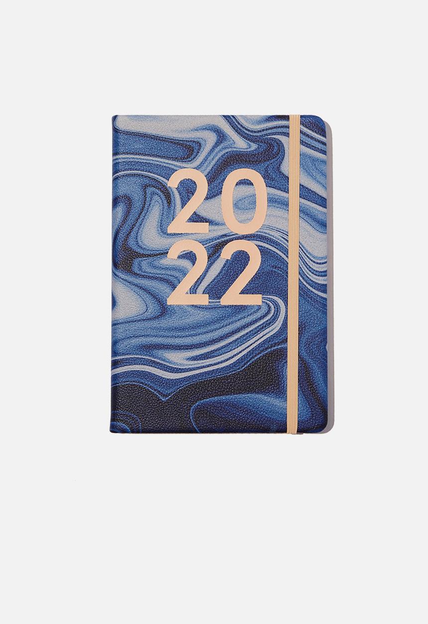 Typo - 2022 a5 weekly buffalo diary-earth marble blue
