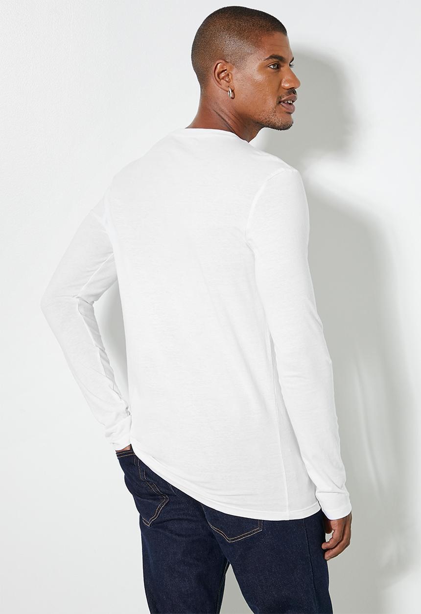 Superbalist - Nate long sleeve crew neck tee - white