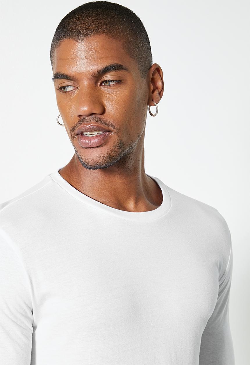Superbalist - Nate long sleeve crew neck tee - white